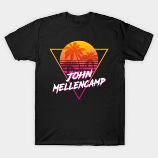 John Mellencamp - Proud Name Retro 80s Sunset Aesthetic Design T-Shirt